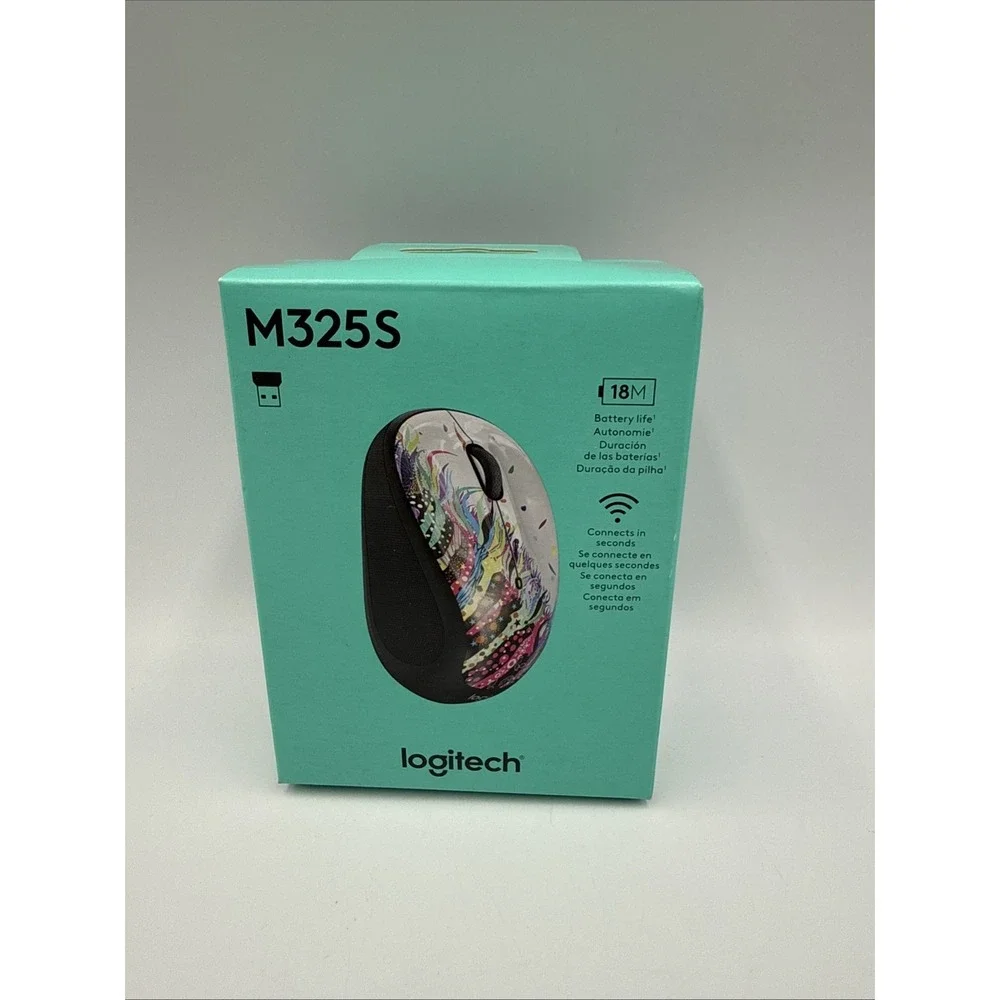 Logitech M325S Wireless Mouse Celebration Black 910-007525 FACTORY SEALED *NEW*